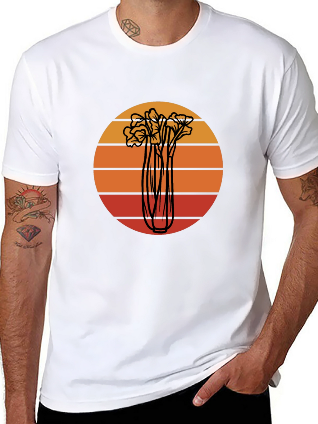 Retro Floral Sunset Tee
