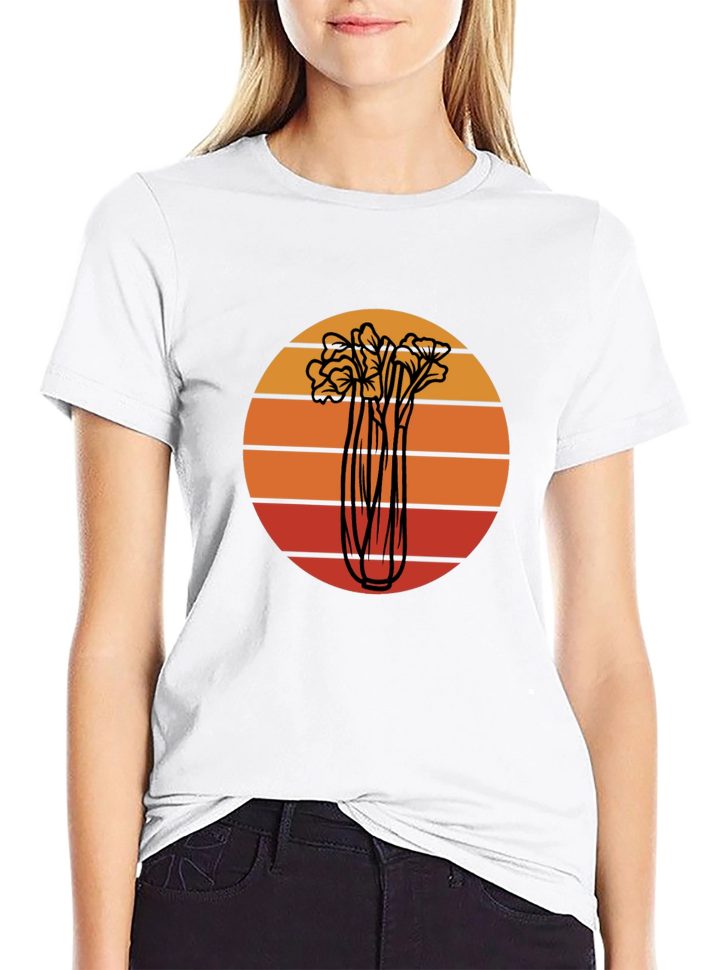 Retro Floral Sunset Tee
