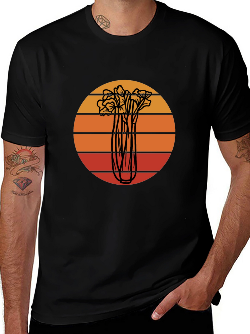 Retro Floral Sunset Tee