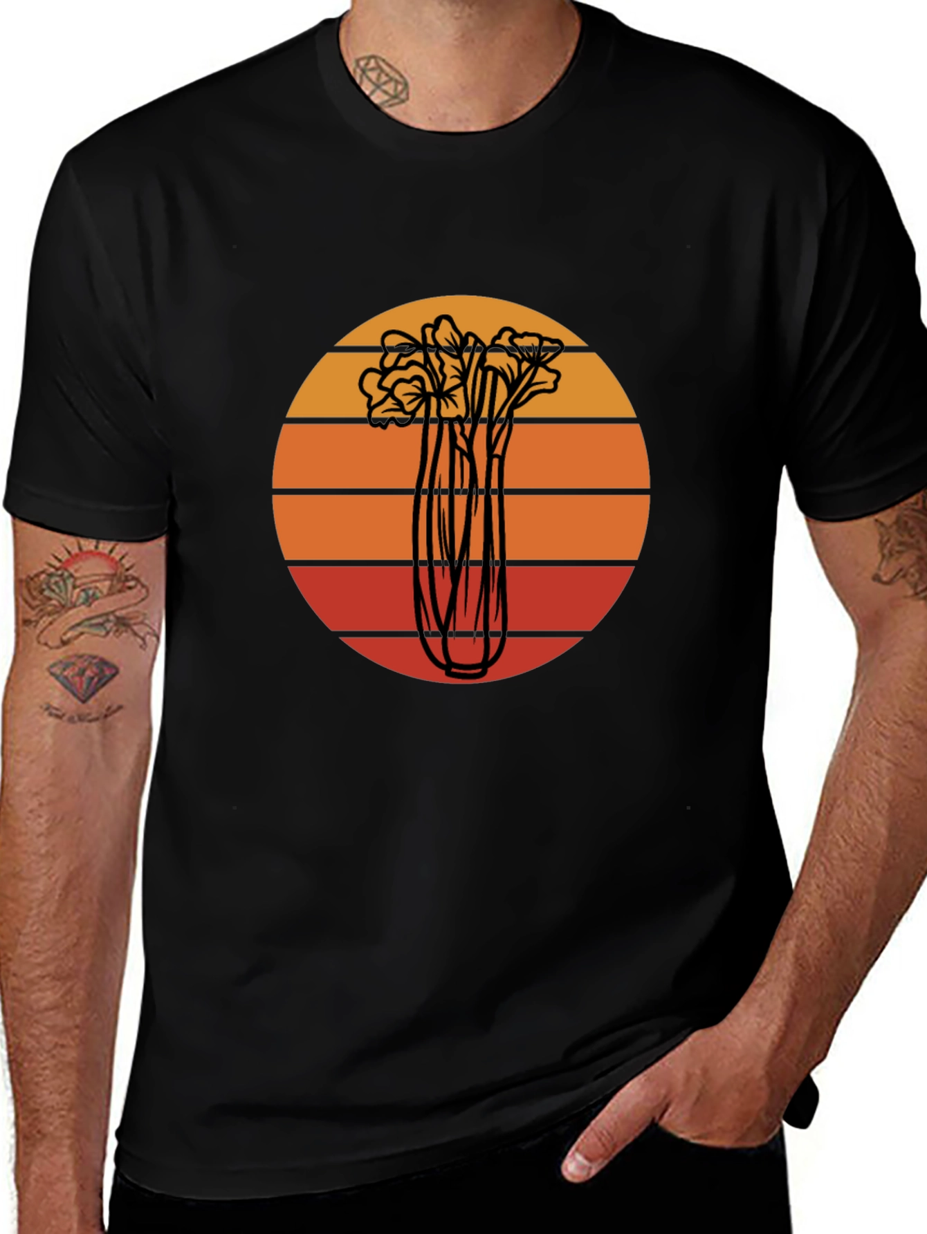 Retro Floral Sunset Tee