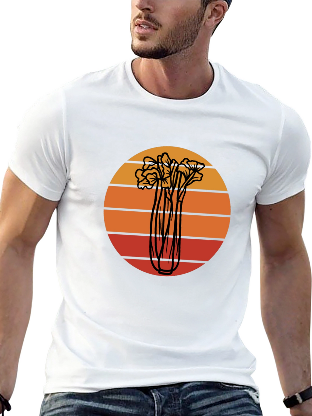 Retro Floral Sunset Tee