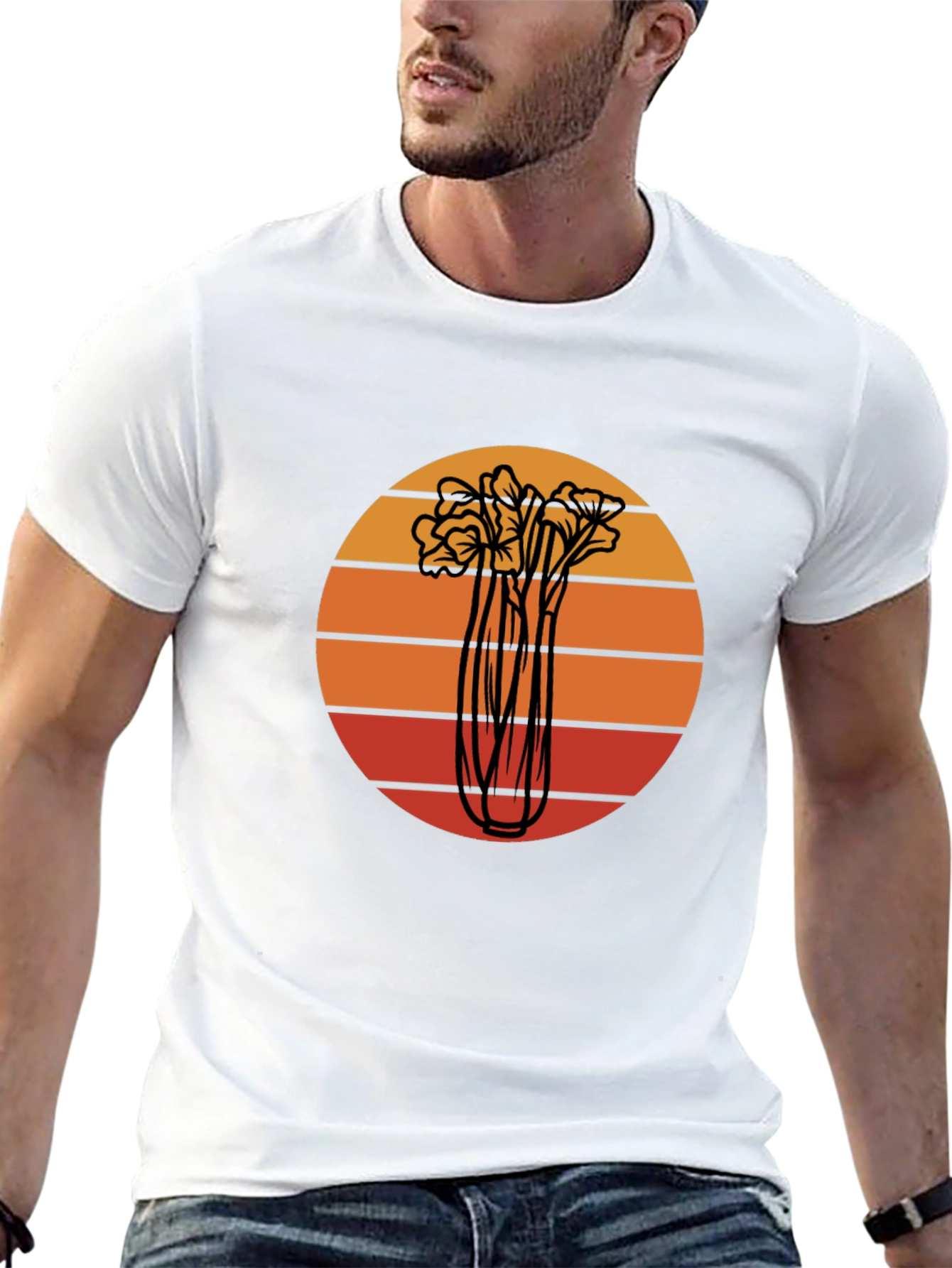 Retro Floral Sunset Tee