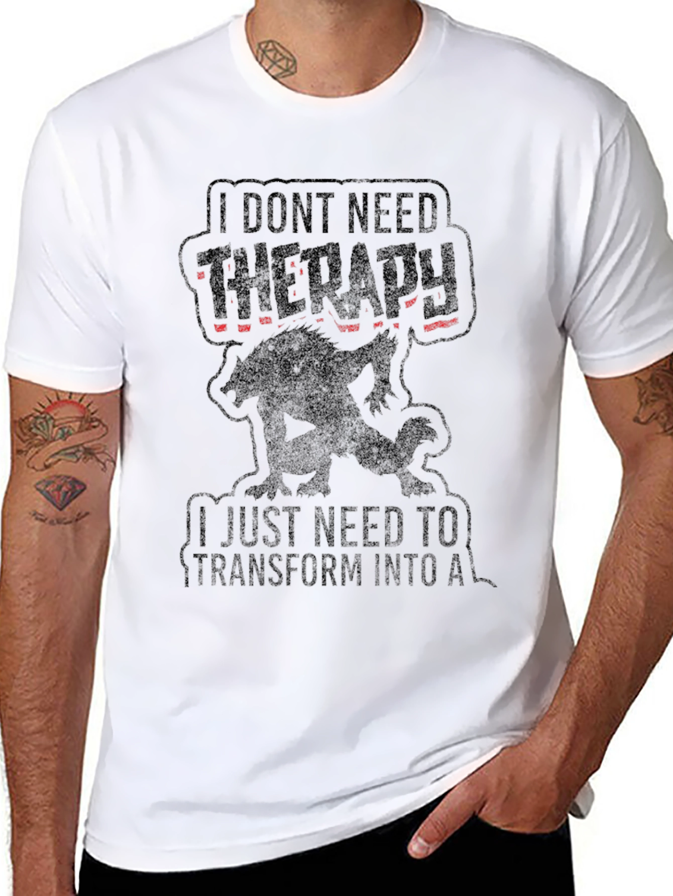 Therapy Humor Werewolf Graphic Tee