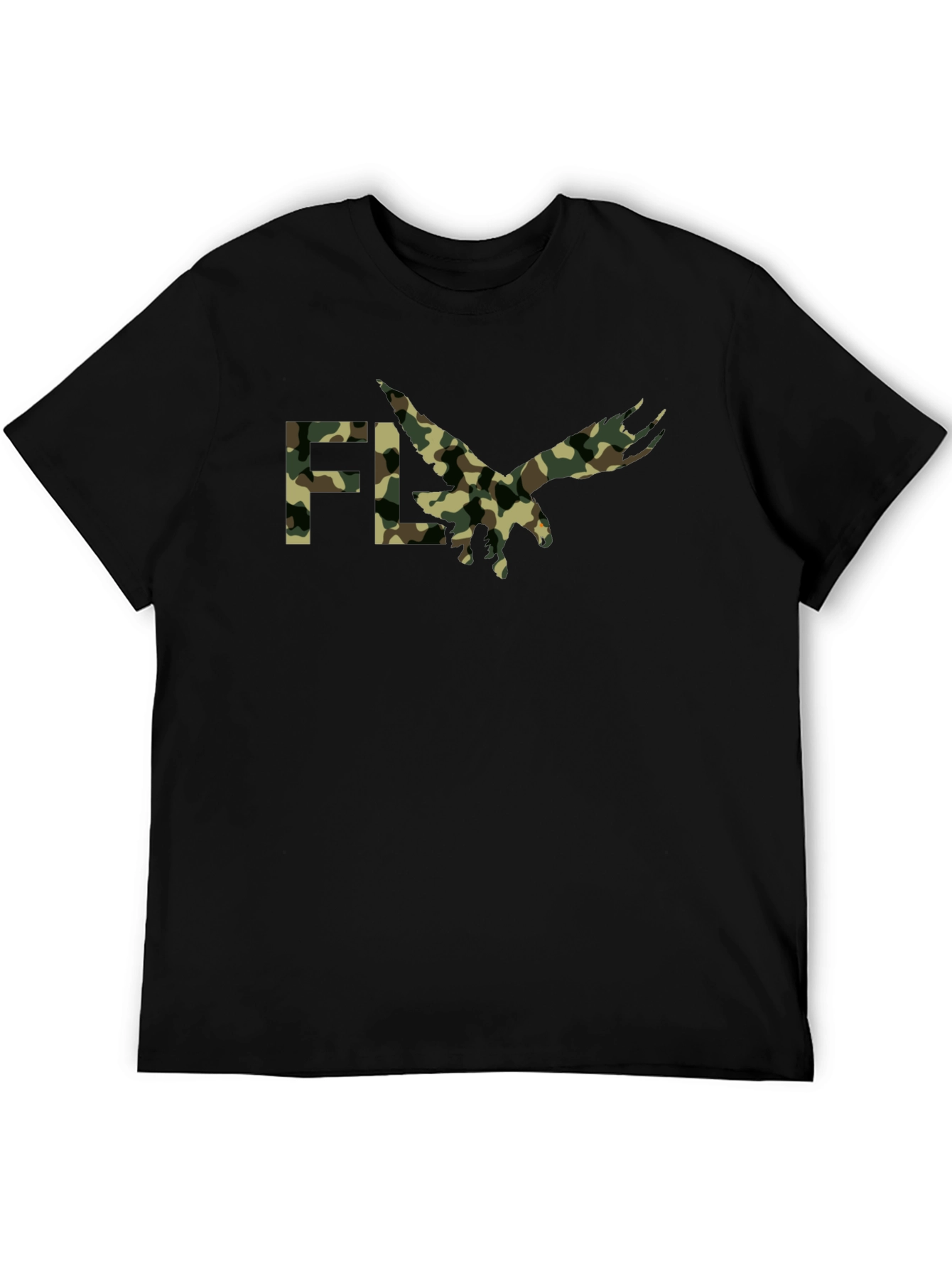 Camouflage FLY Eagle Graphic T-Shirt