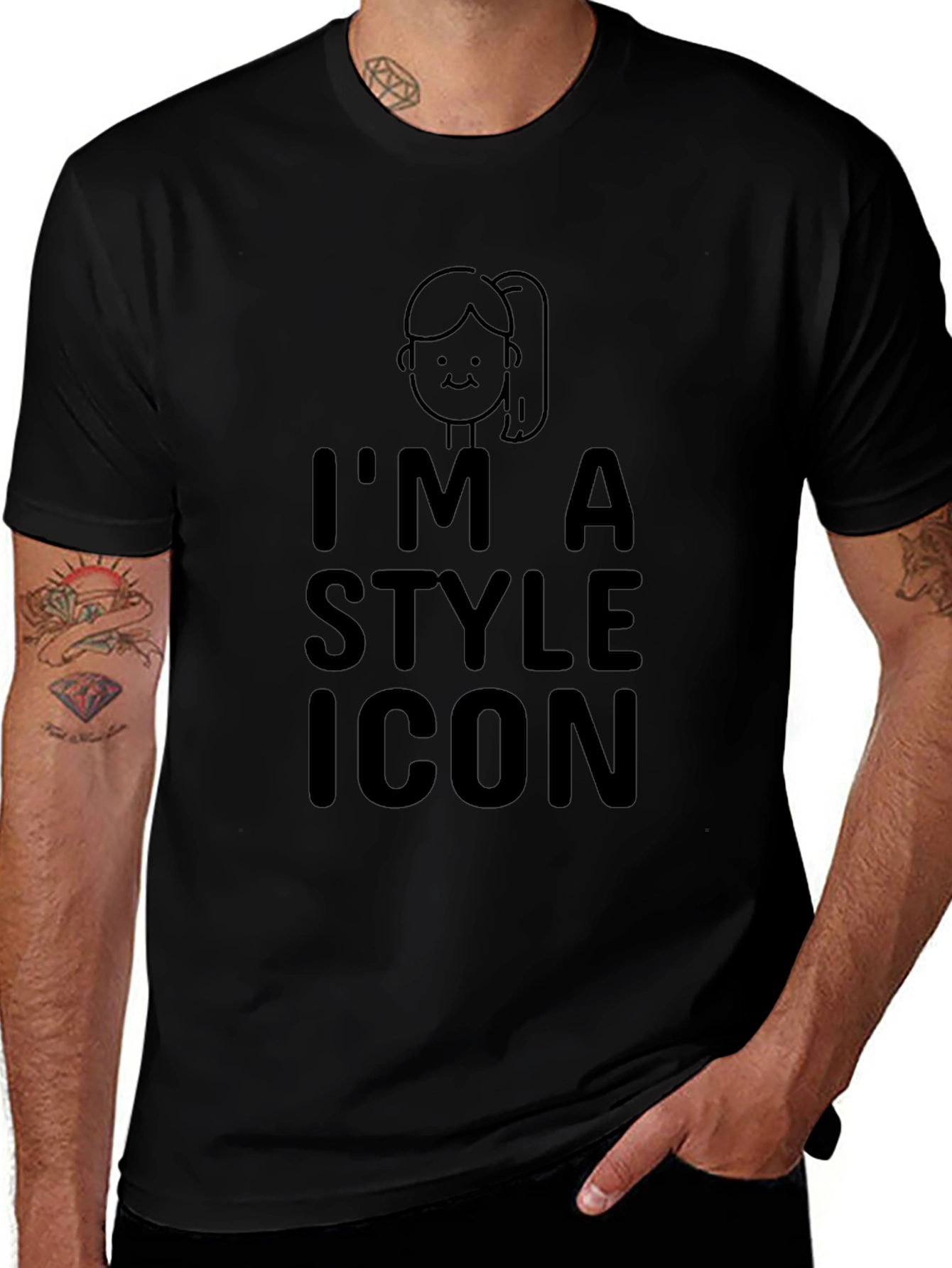 Im A Style Icon Black T-Shirt
