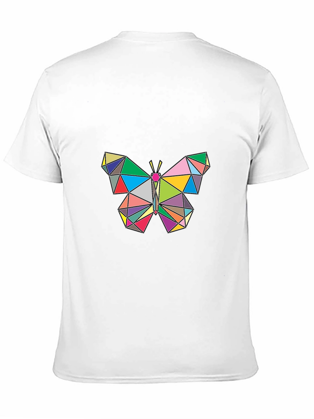 Geometric Butterfly Graphic Tee - Stylish Mens Black T-Shirt