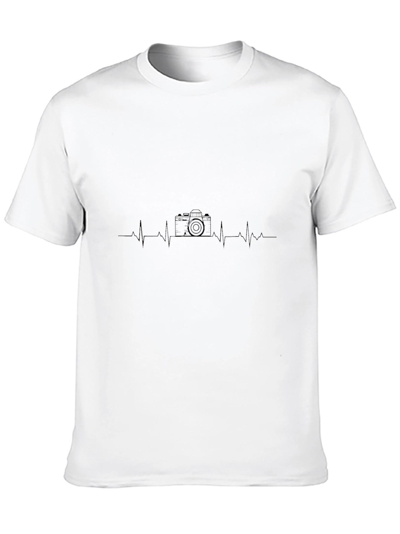 Photographer Heartbeat Graphic Tee - Black