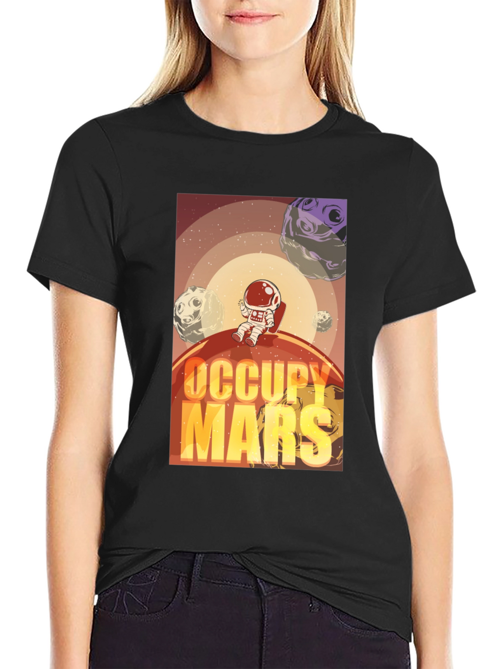 Occupy Mars Graphic T-Shirt - Space Adventure Tee