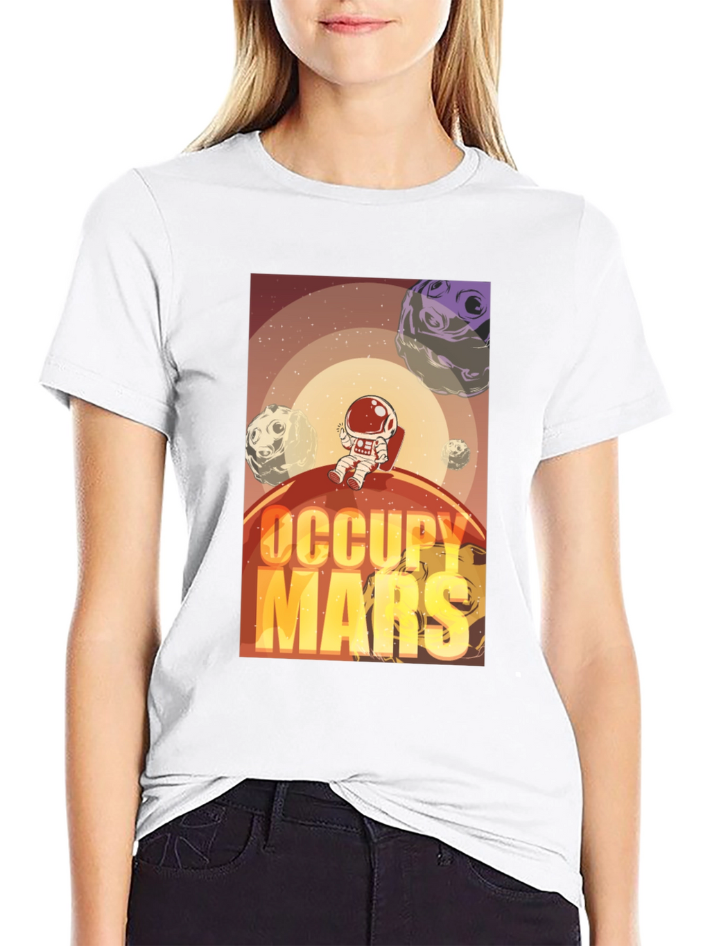 Occupy Mars Graphic T-Shirt - Space Adventure Tee