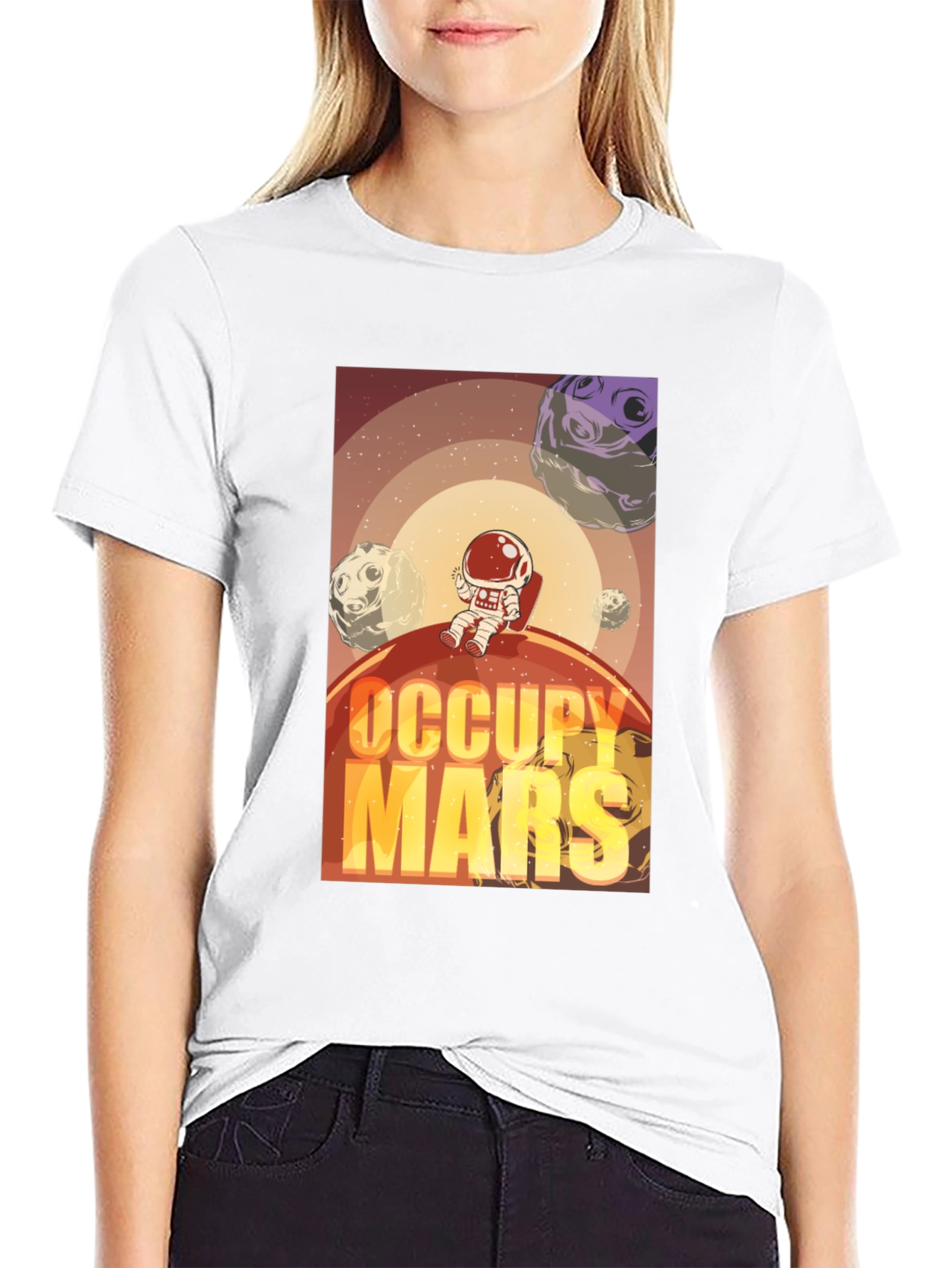 Occupy Mars Graphic T-Shirt - Space Adventure Tee