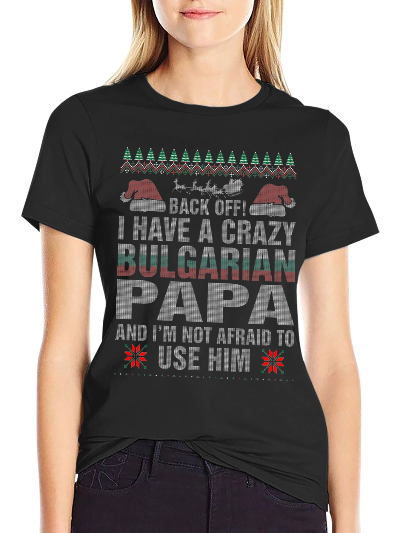 Crazy Bulgarian Papa Christmas T-Shirt