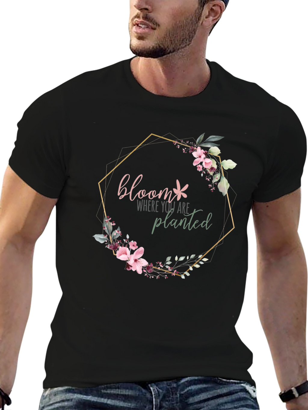 Bloom Where You Are Planted Floral Graphic Tee