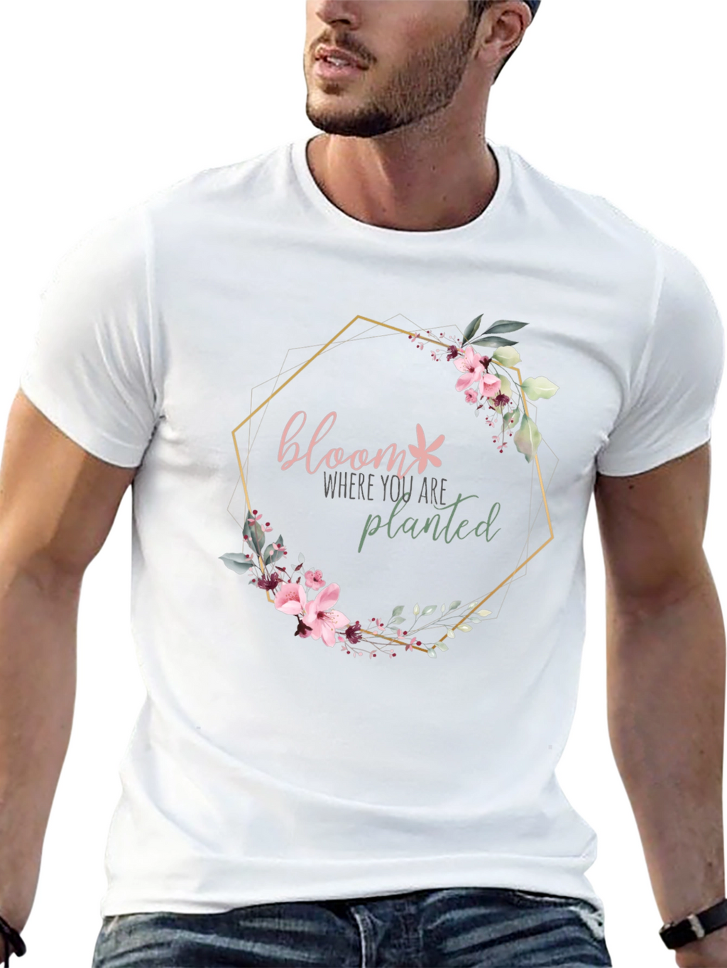 Bloom Where You Are Planted Floral Graphic Tee