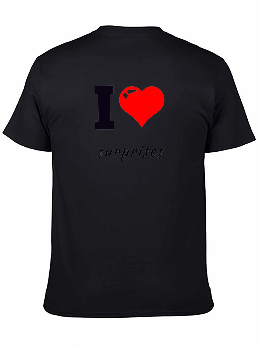 I Heart Surprises Black T-Shirt