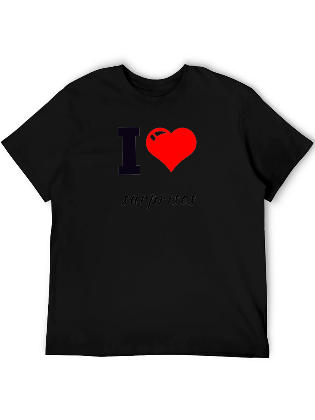 I Heart Surprises Black T-Shirt