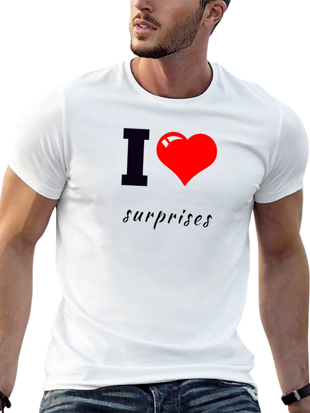 I Heart Surprises Black T-Shirt