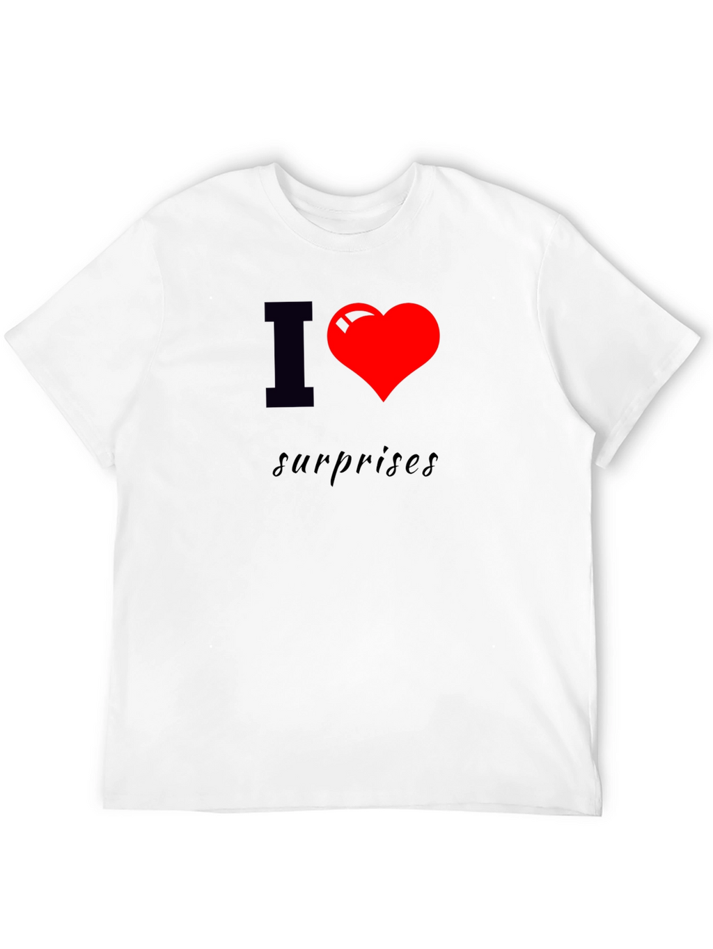 I Heart Surprises Black T-Shirt