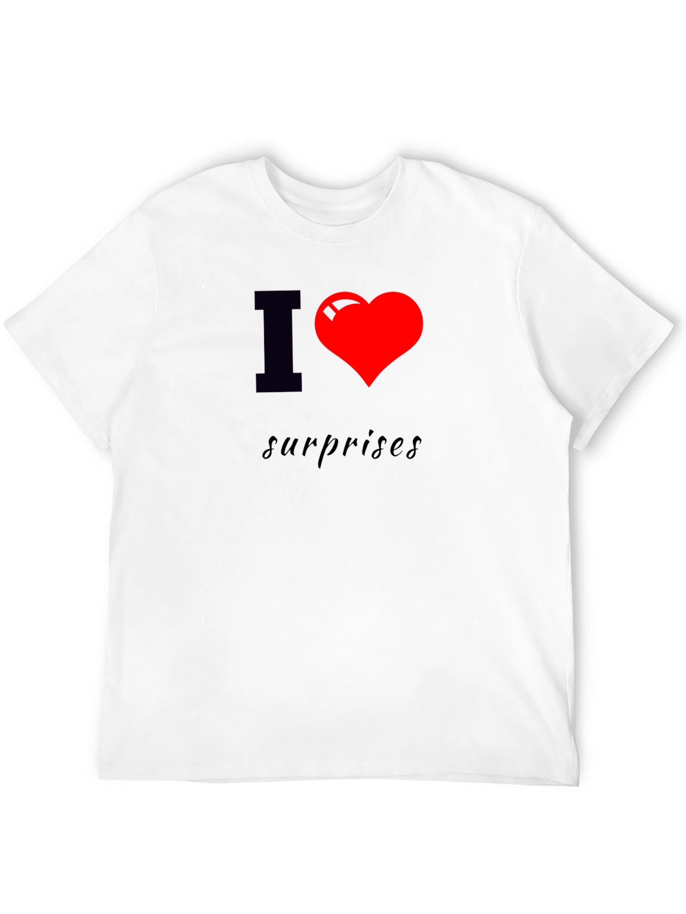 I Heart Surprises Black T-Shirt