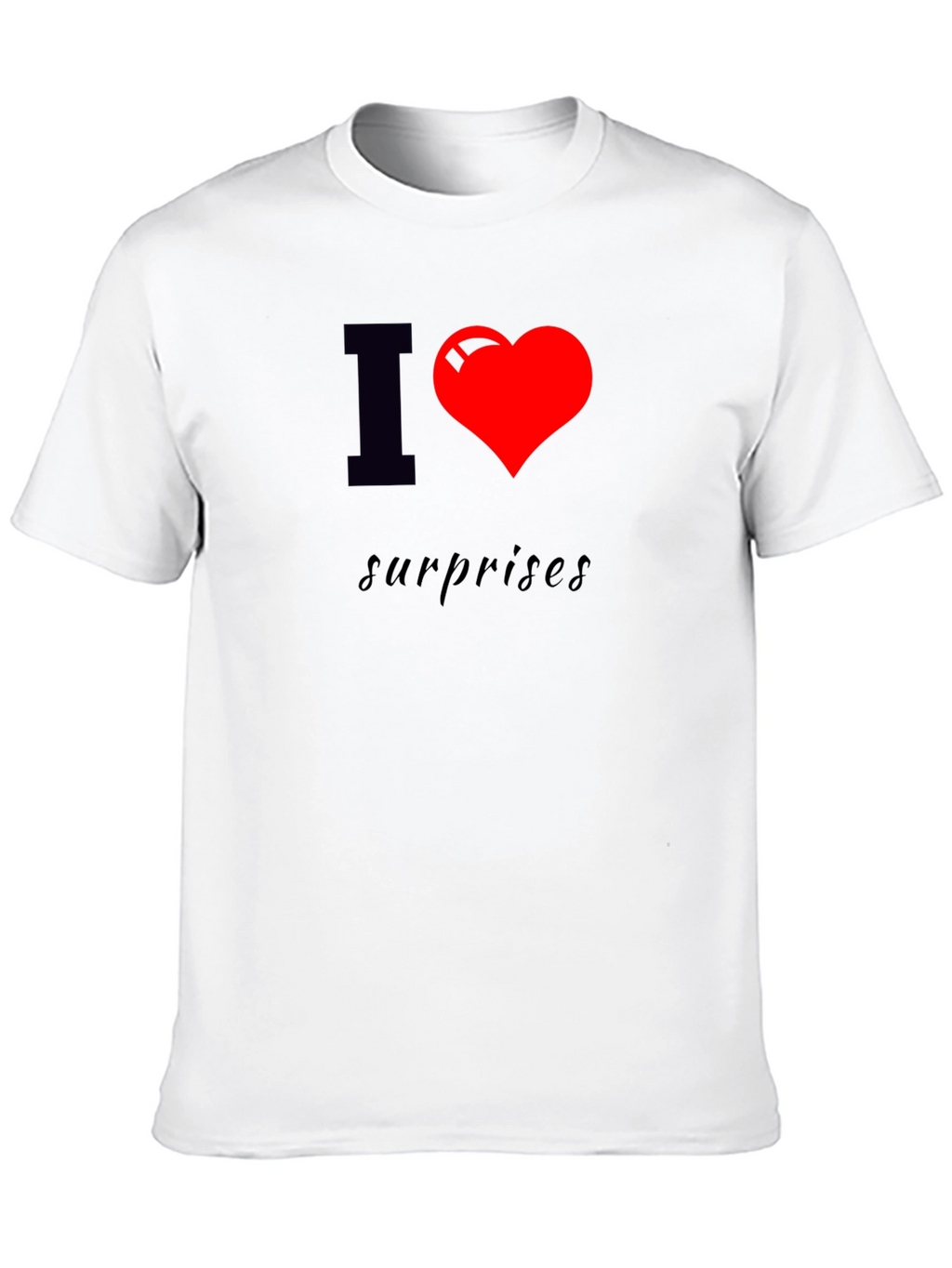 I Heart Surprises Black T-Shirt