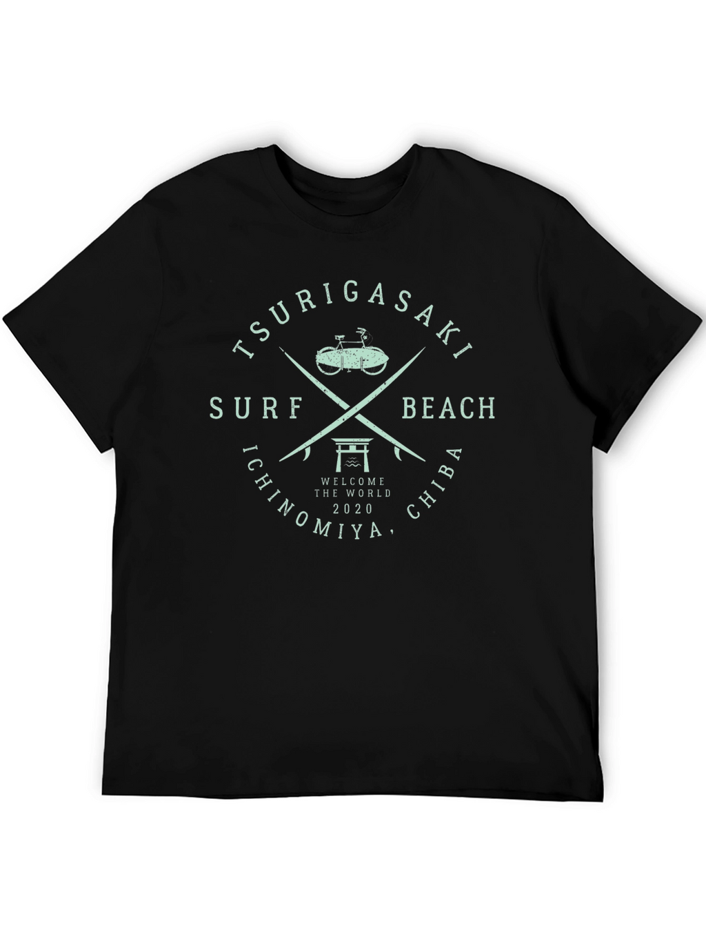 Tsurigasaki Surf Beach Black T-Shirt