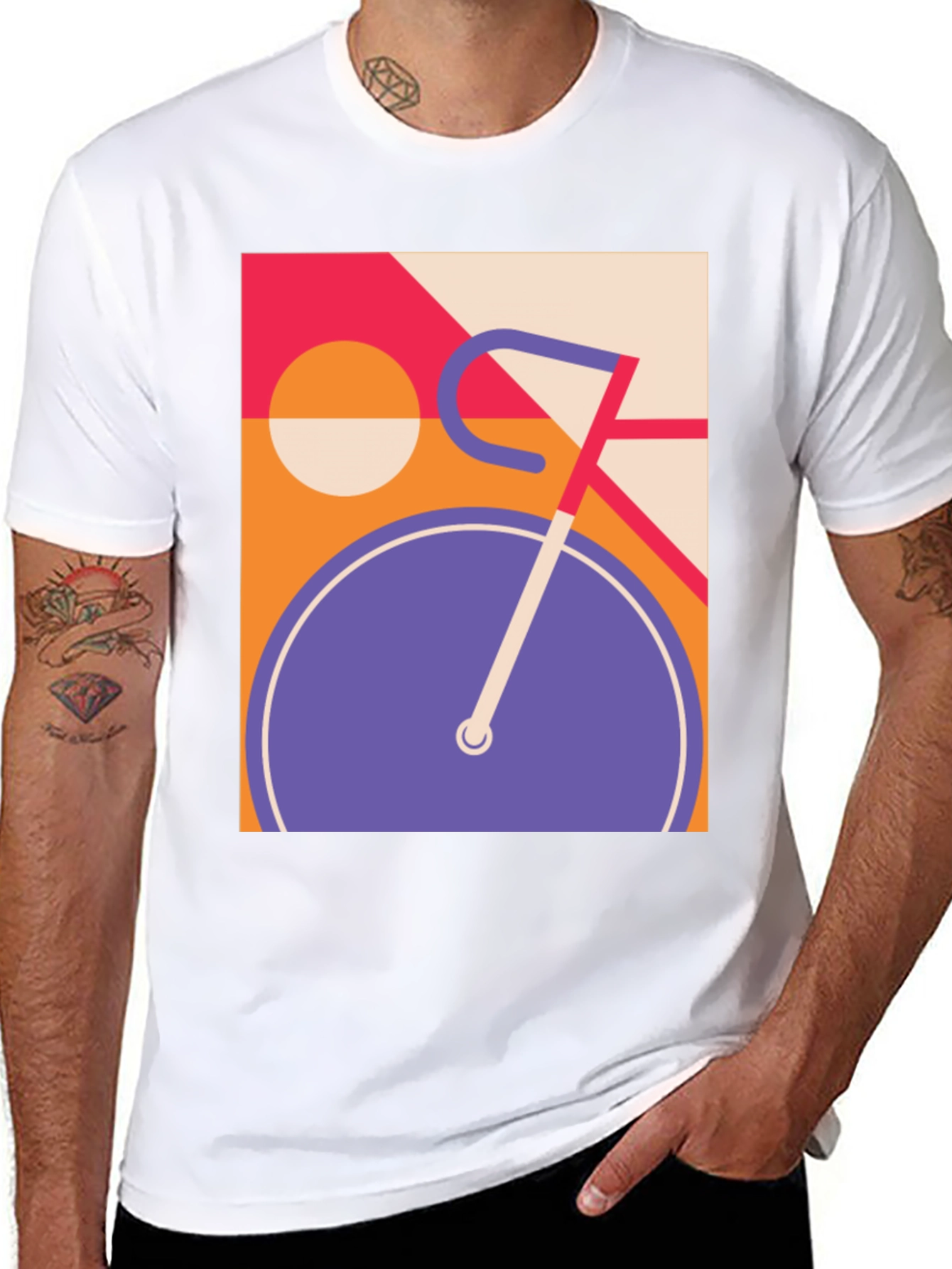 Retro Bicycle Graphic T-Shirt - Cool Modern Design