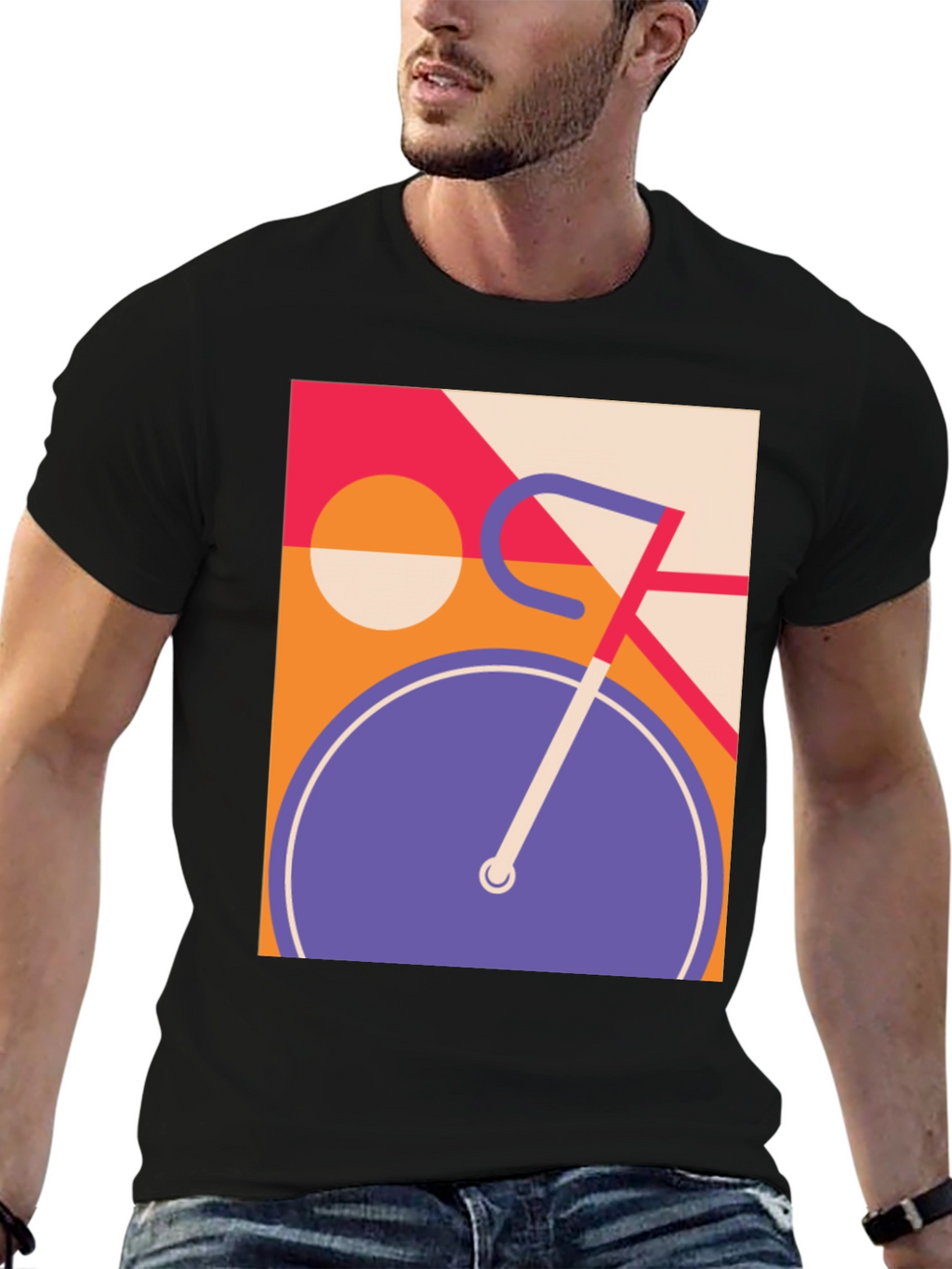 Retro Bicycle Graphic T-Shirt - Cool Modern Design
