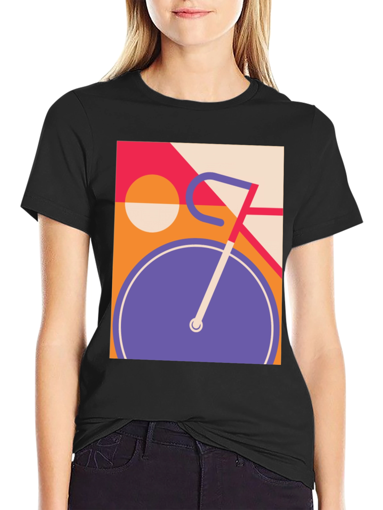 Retro Bicycle Graphic T-Shirt - Cool Modern Design