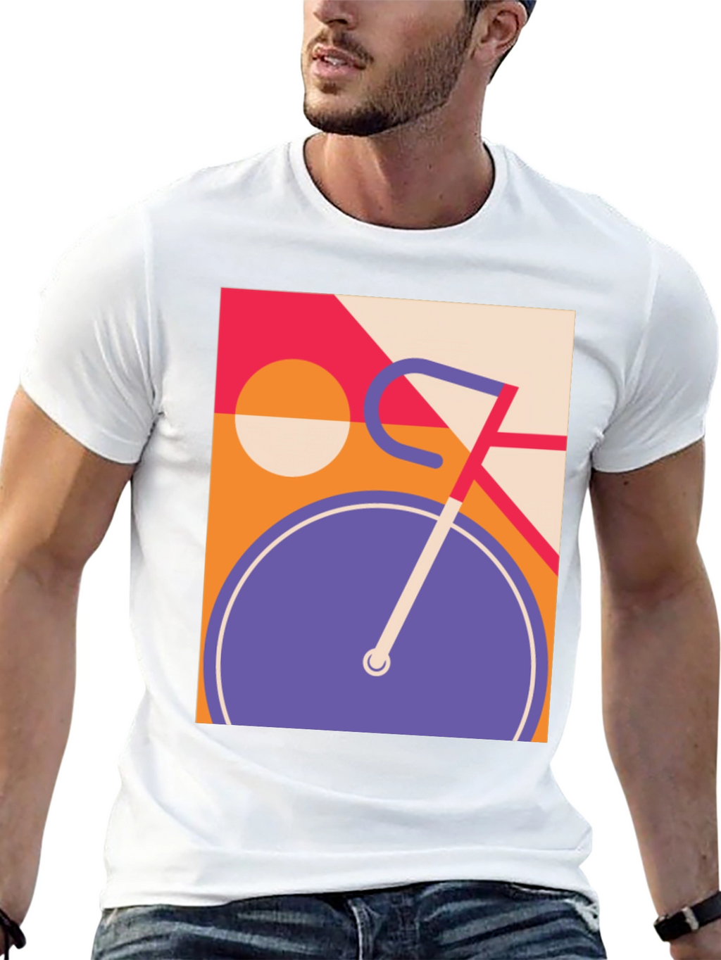Retro Bicycle Graphic T-Shirt - Cool Modern Design