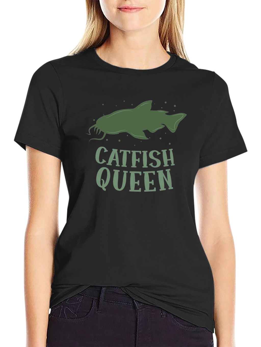 Catfish Queen Graphic Tee - Fishing Lover Shirt