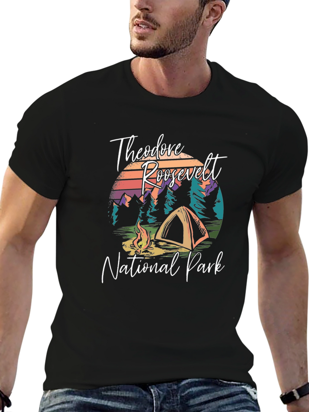 Theodore Roosevelt National Park Camping T-Shirt