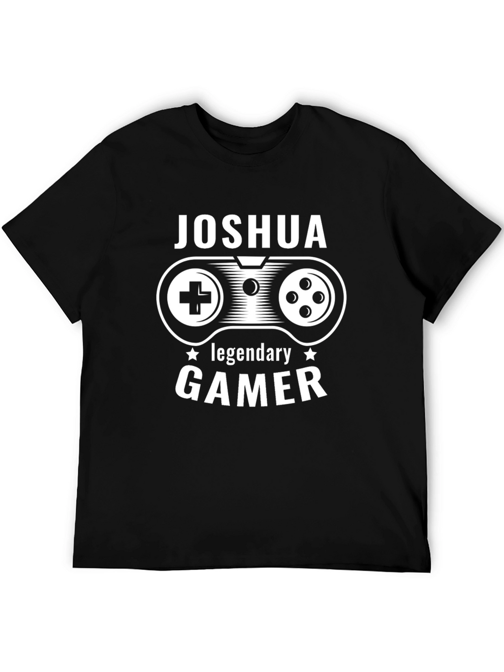 Joshua: Legendary Gamer Black Graphic Tee
