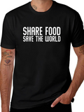 Share Food Save The World Black T-Shirt