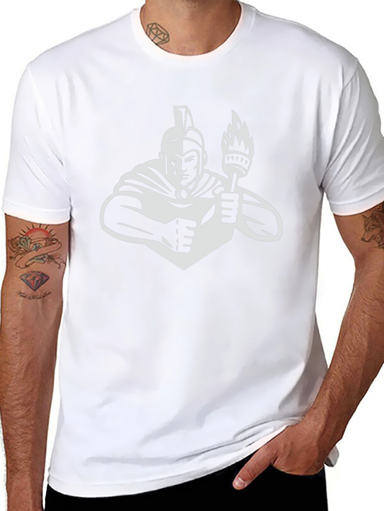Spartan Torch T-Shirt - Black Graphic Tee