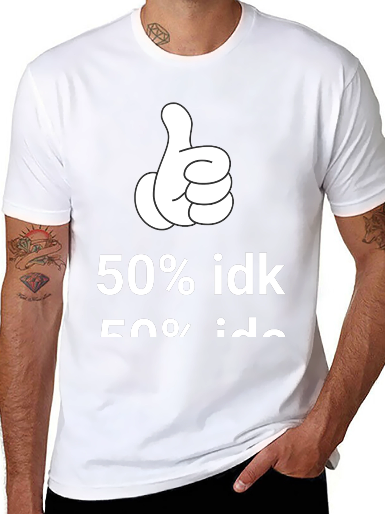50% IDK Graphic Tee - Black