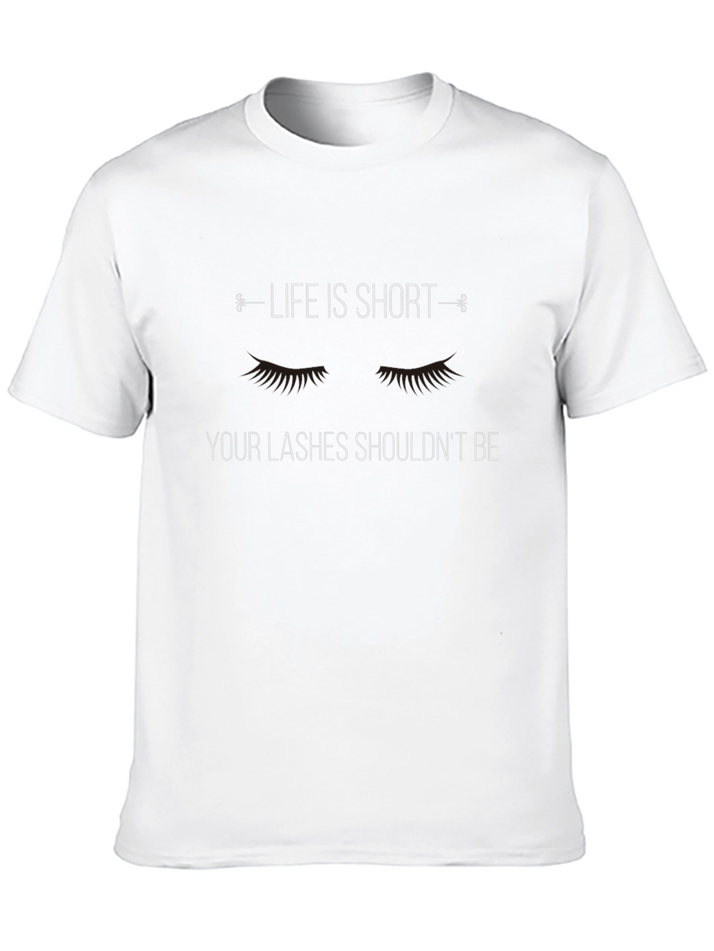 Life is Short Lashes Long Black Graphic Tee