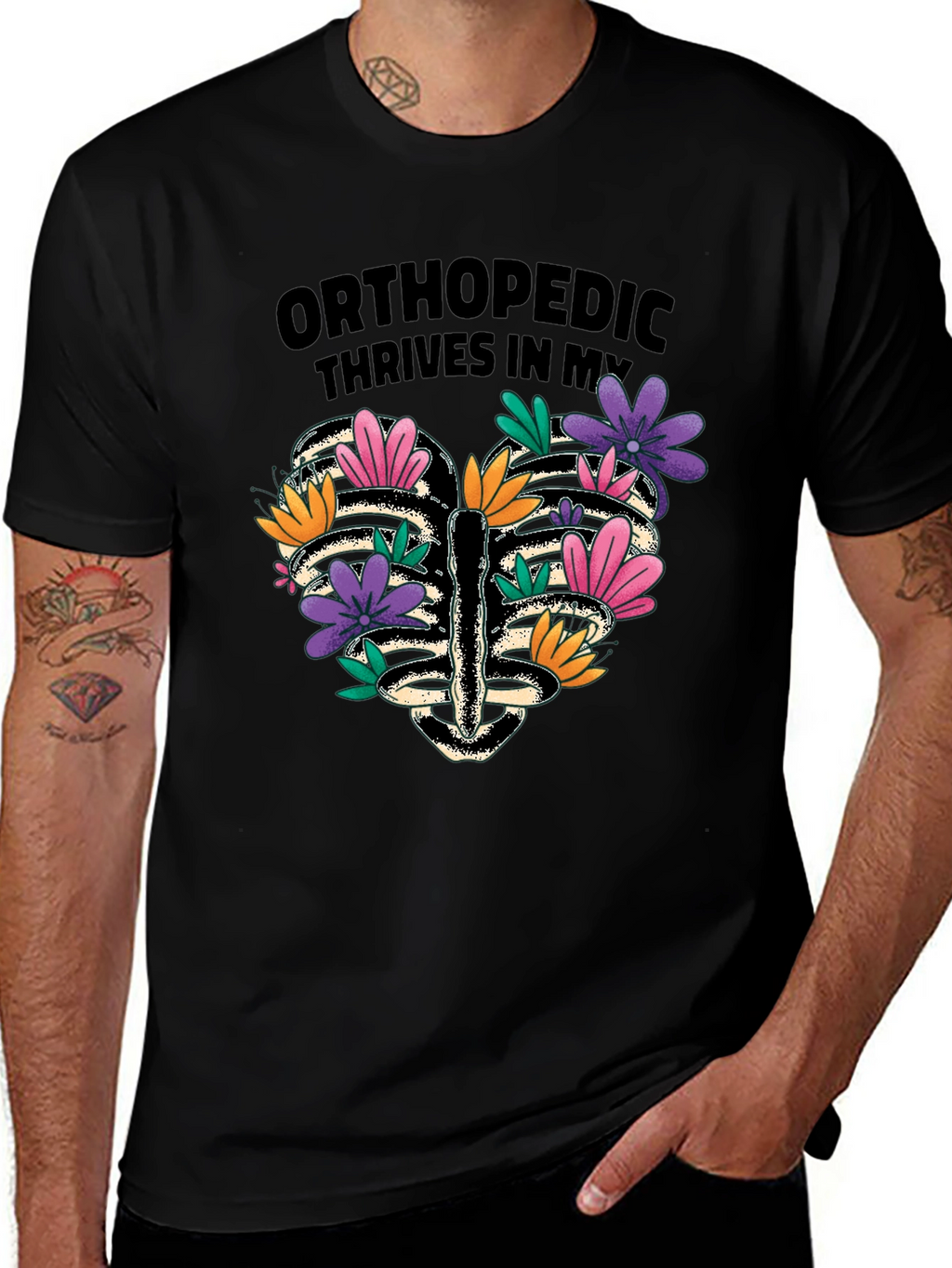 Orthopedic Rib Cage Floral T-Shirt