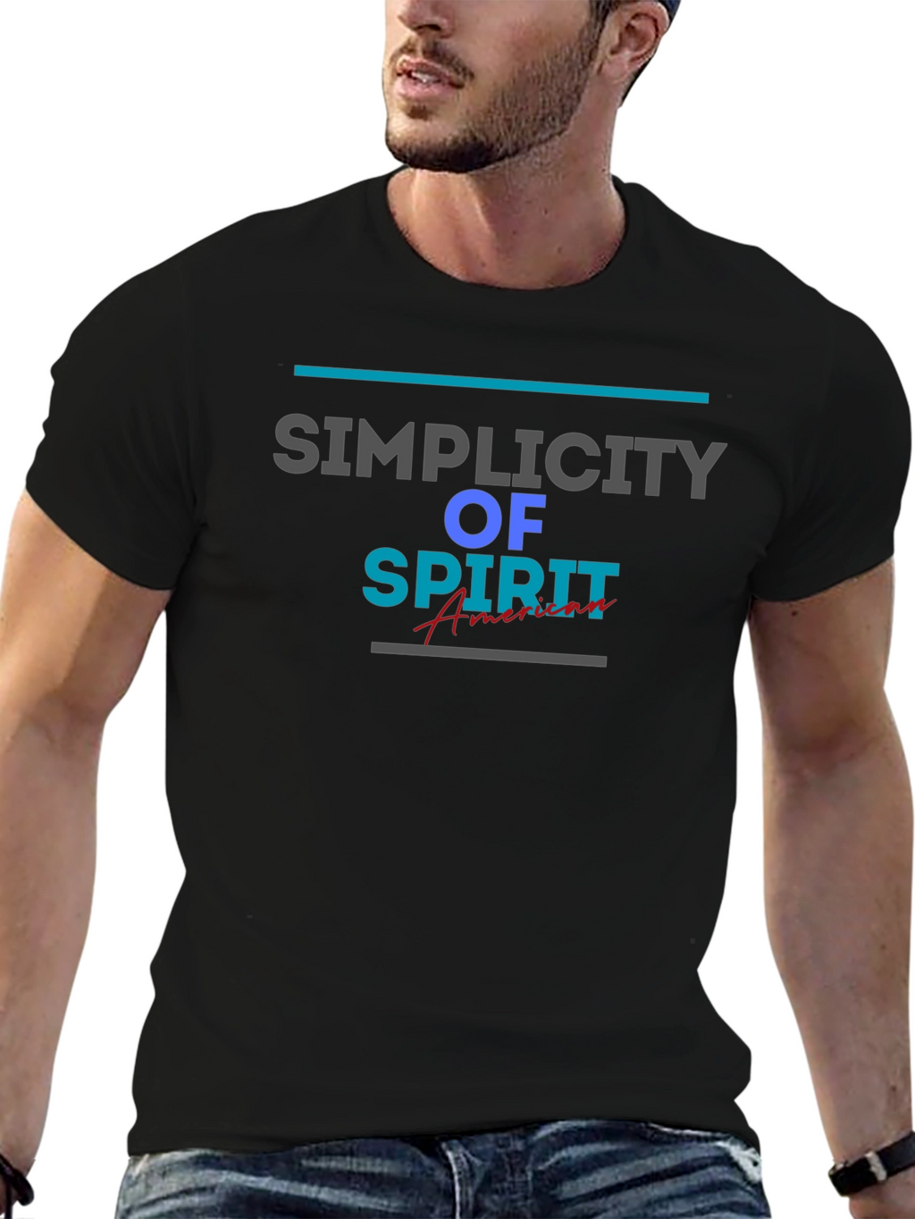 Simplicity of Spirit Graphic Tee - Stylish Mens T-Shirt