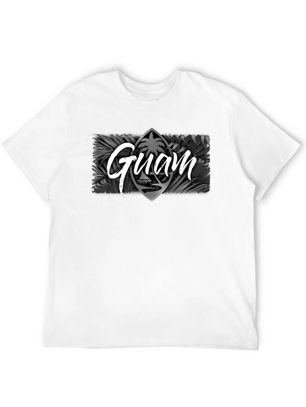 Guam Palm Tree T-Shirt Black Mens