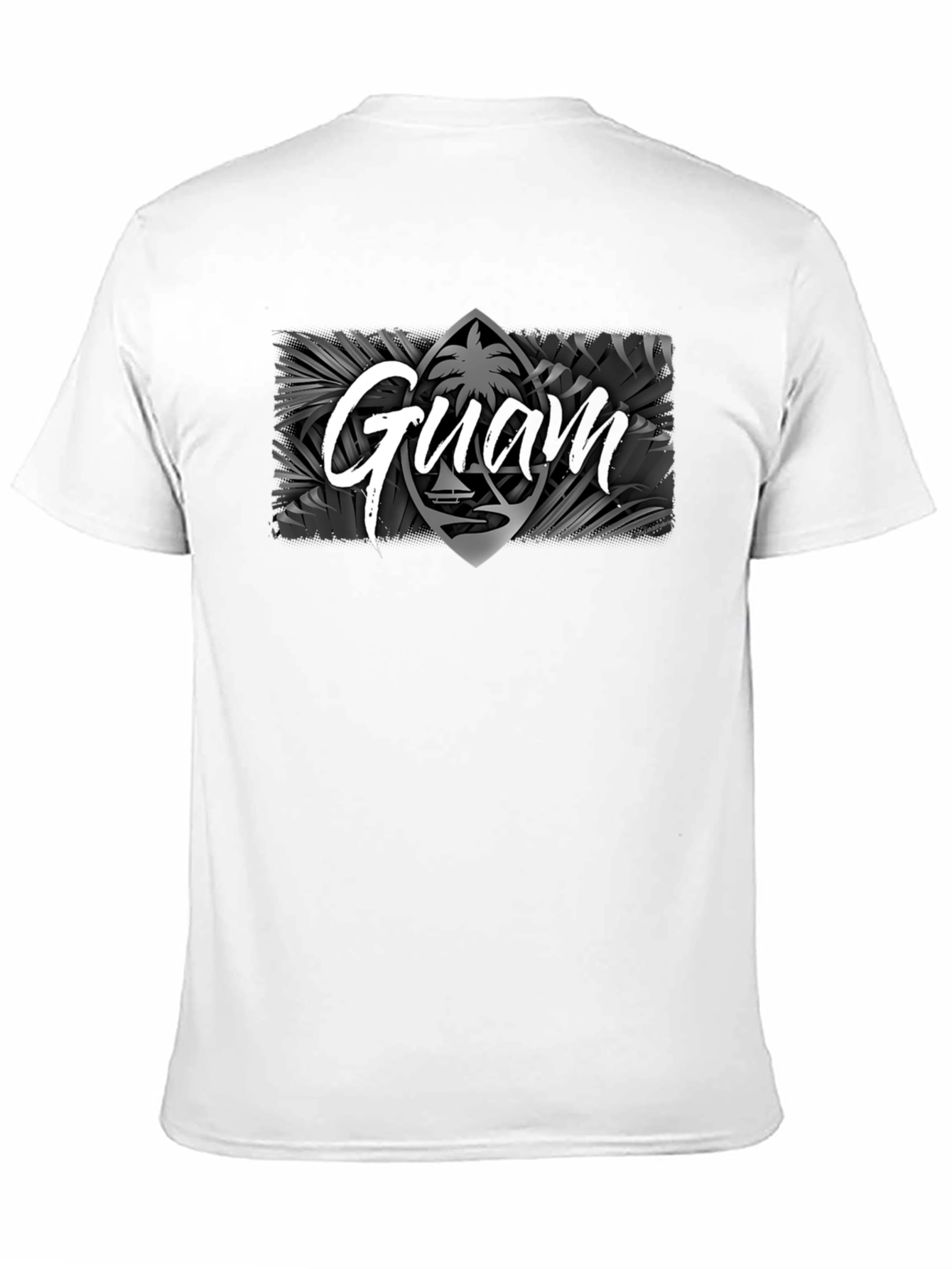 Guam Palm Tree T-Shirt Black Mens