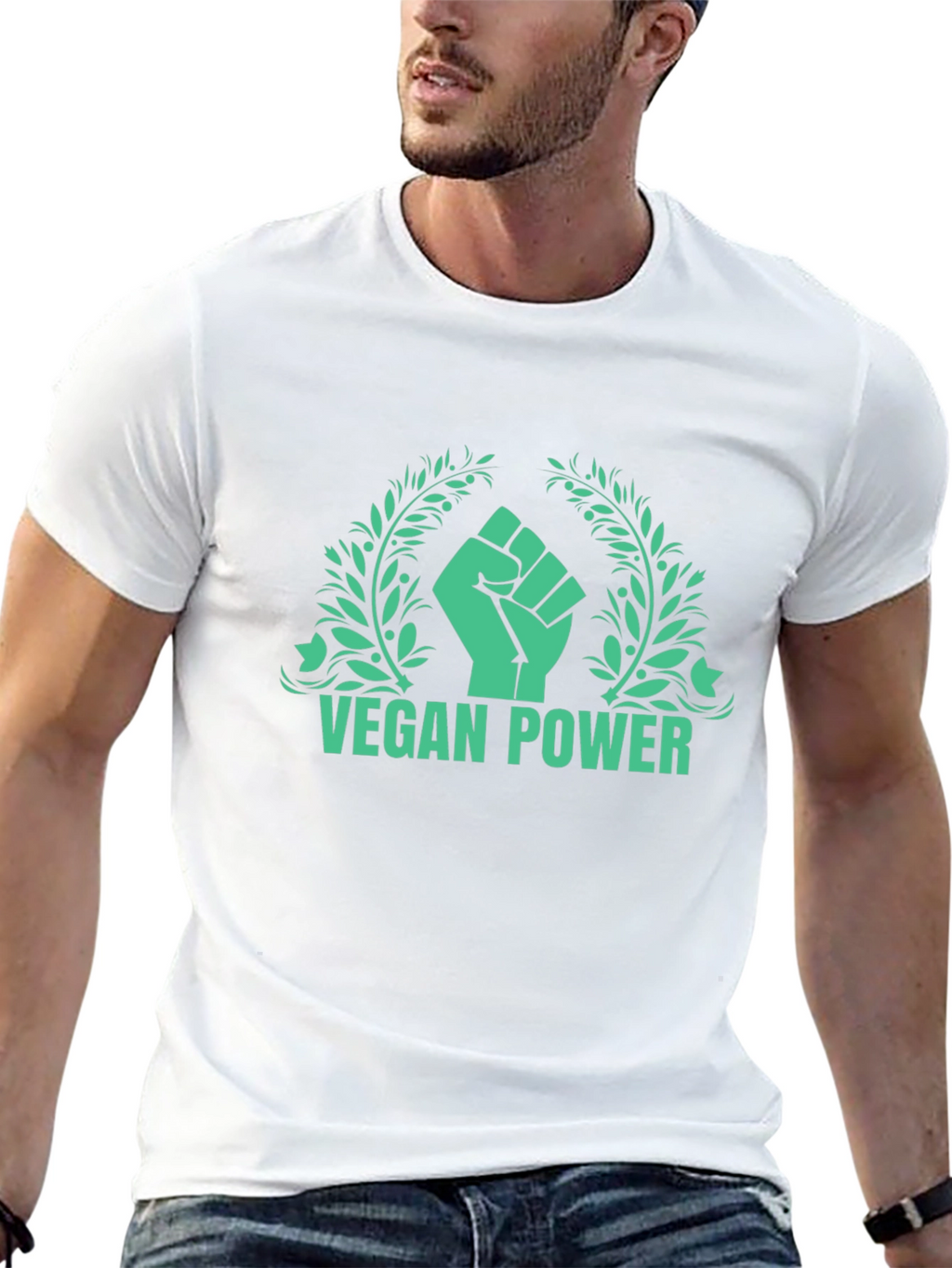 Vegan Power Graphic Tee - Black