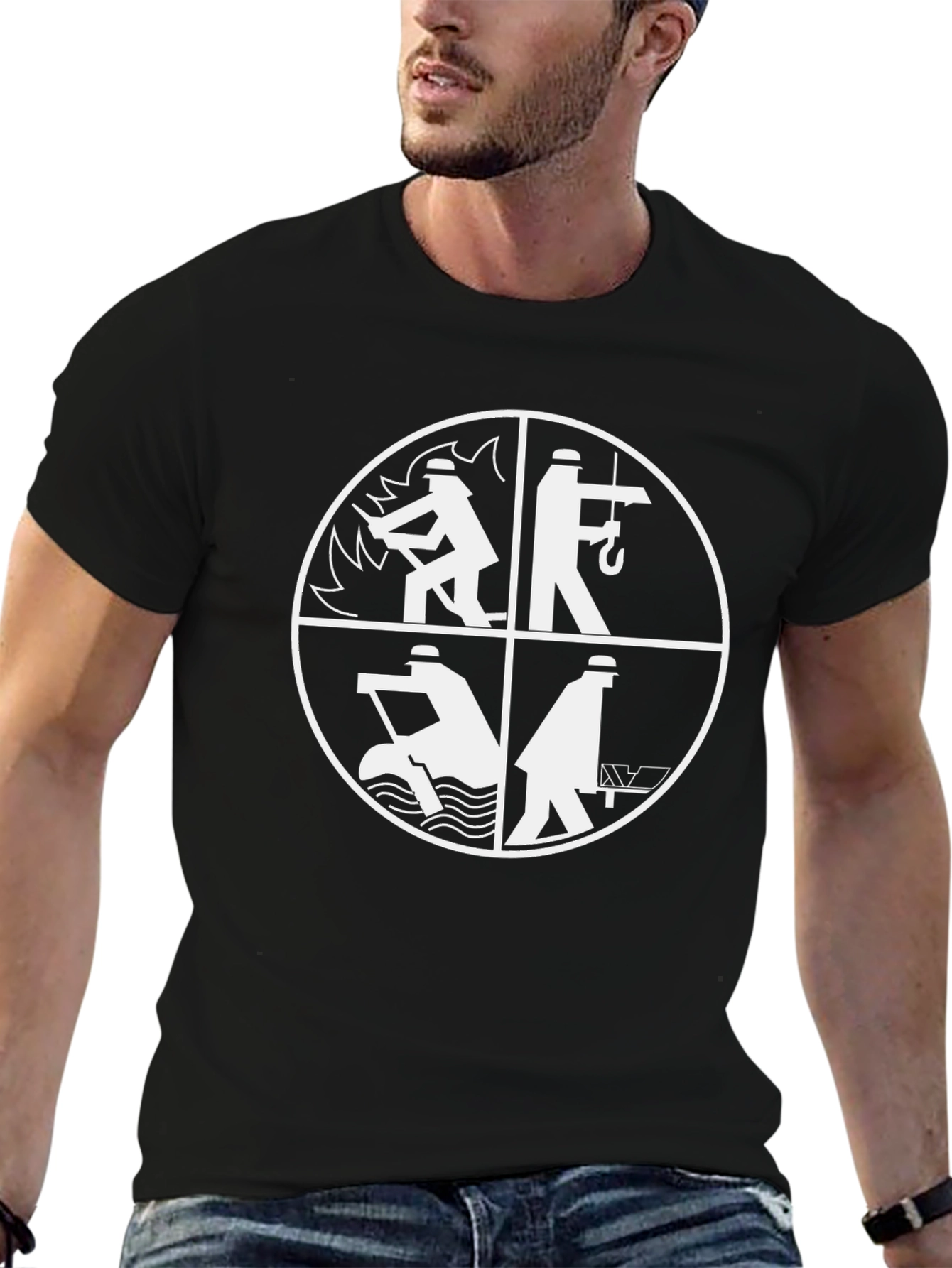 Professions Graphic T-Shirt - Black