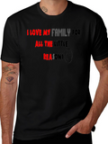 I Love My Family Black T-Shirt
