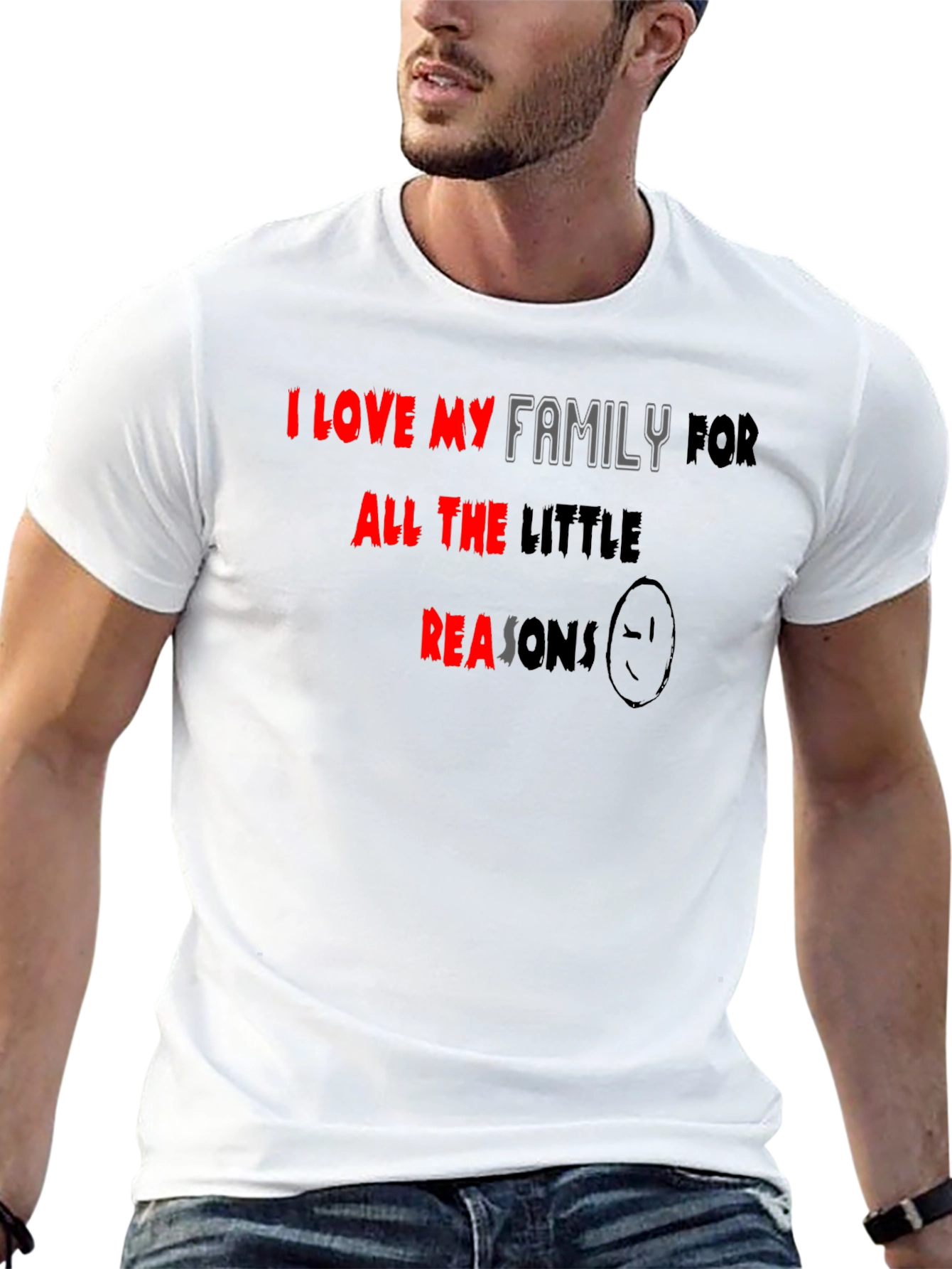 I Love My Family Black T-Shirt