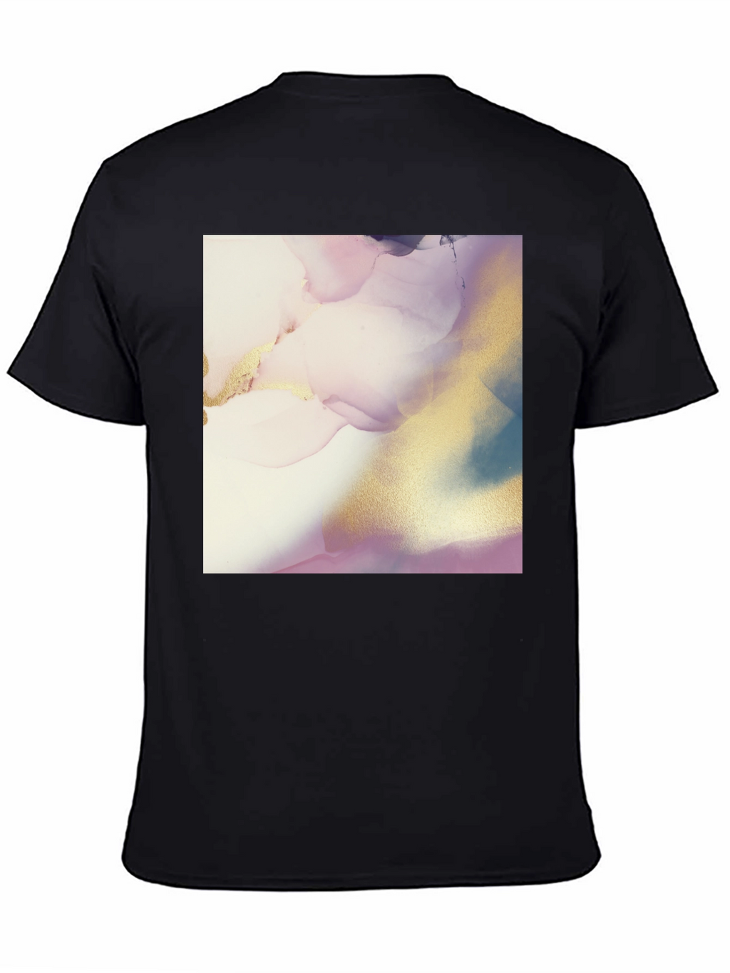 Abstract Art Print Black T-Shirt for Men