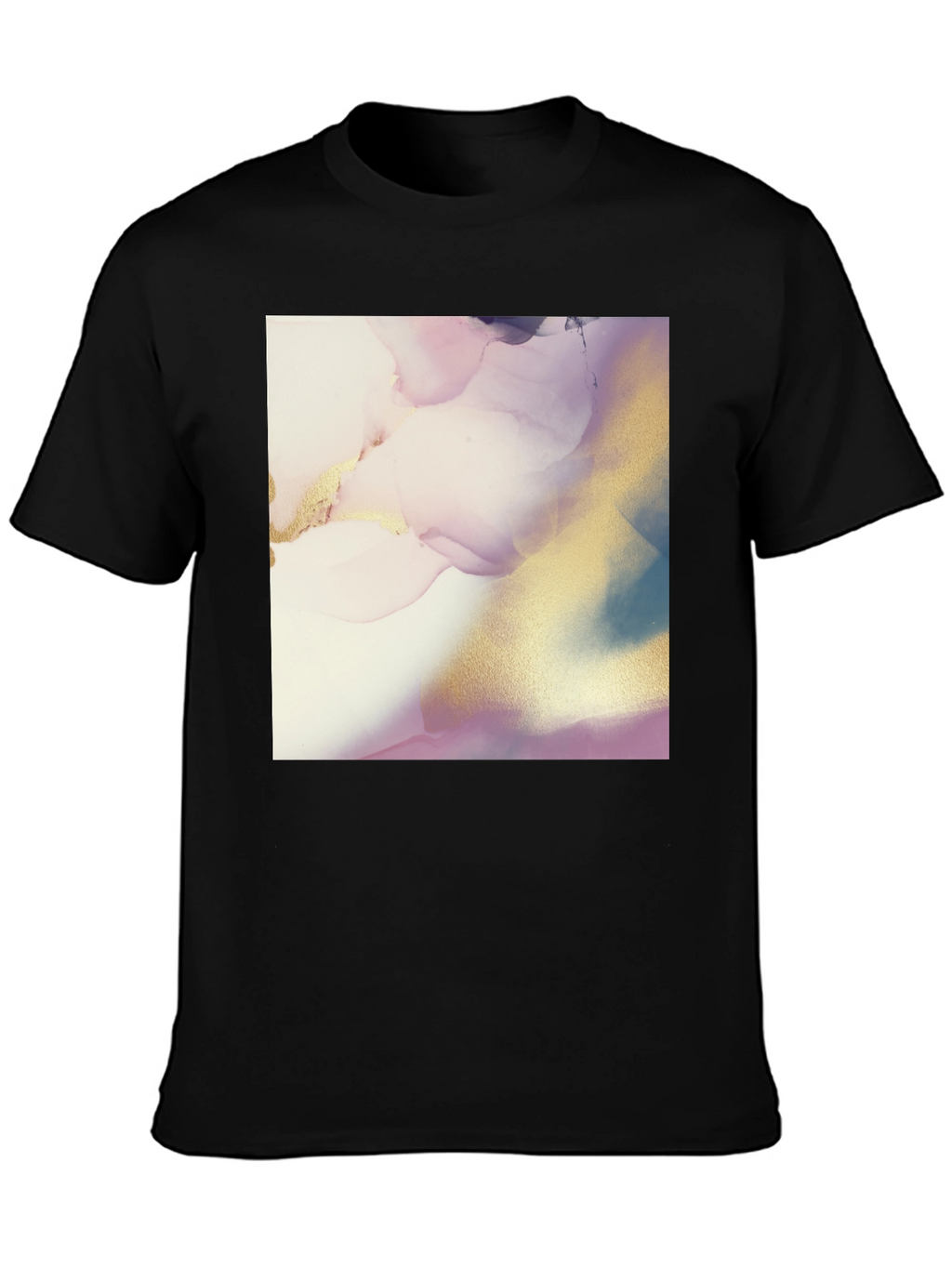 Abstract Art Print Black T-Shirt for Men