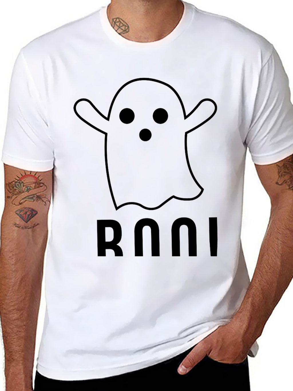 Boo! Ghost Graphic Tee - Spooky Season Shirt