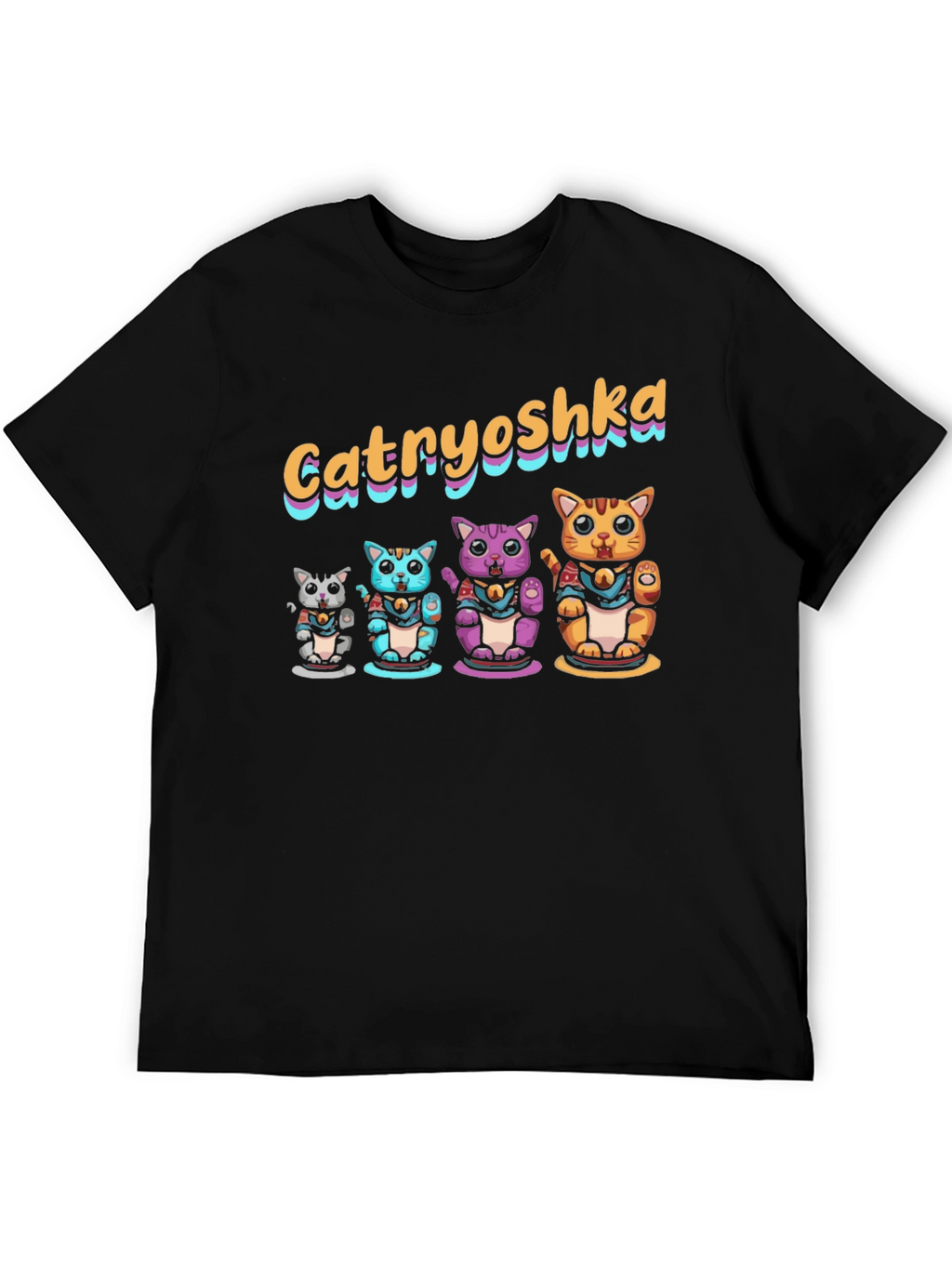 Catryoshka T-Shirt - Lucky Cat Design
