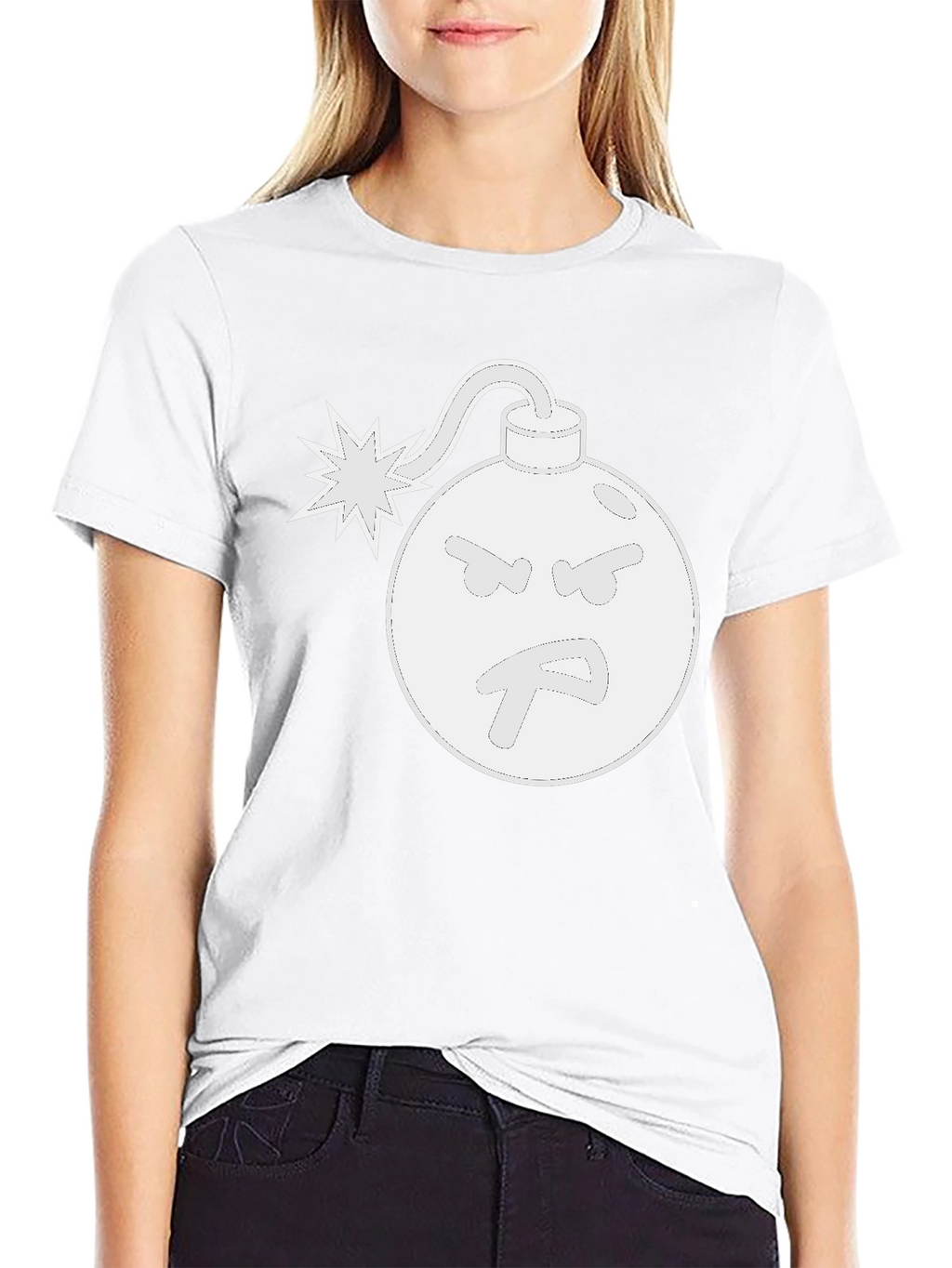 Angry Bomb Graphic Tee - Black Cotton T-Shirt