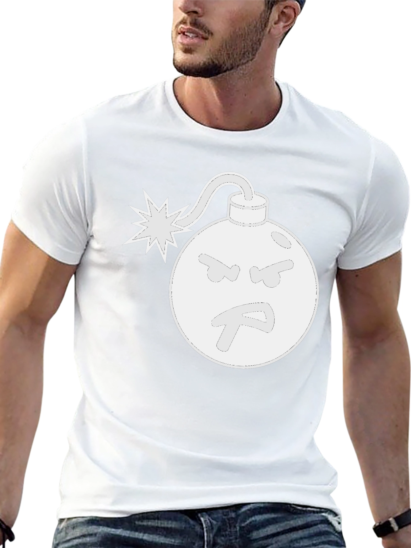 Angry Bomb Graphic Tee - Black Cotton T-Shirt