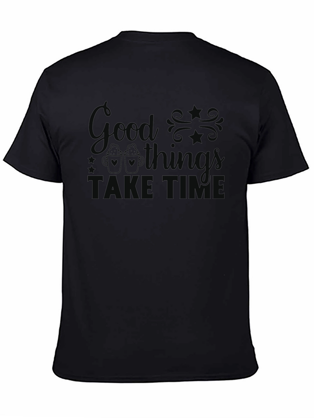 Good Things Take Time Graphic Tee - Black